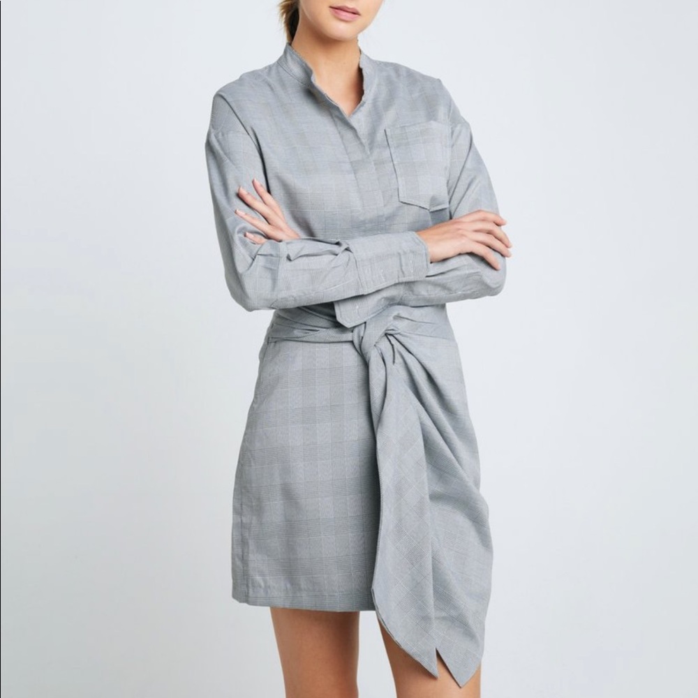 Grey plaid dress
